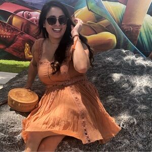 Free People Burnt Orange Dress Size Medium